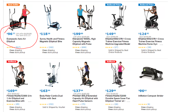 99 dollar elliptical on sale, great deals on amazon